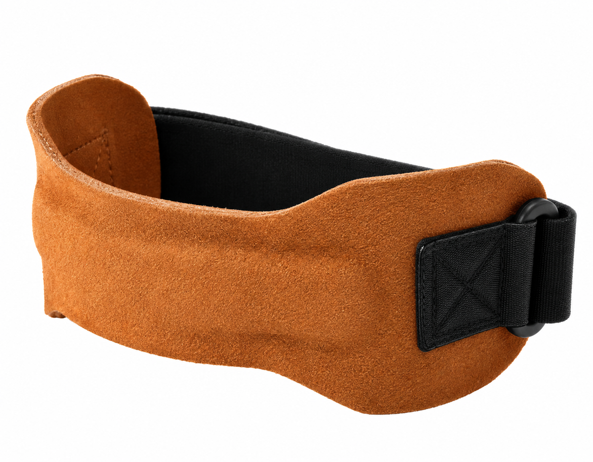 STEP STRG tan cowhide patella knee support strap